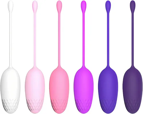 Kegel - Sistema de ejercicio de pelota, entrenador muscular de suelo pélvico con 6 pesas de silicona, entrenamiento de pesas Kegel para apretar y