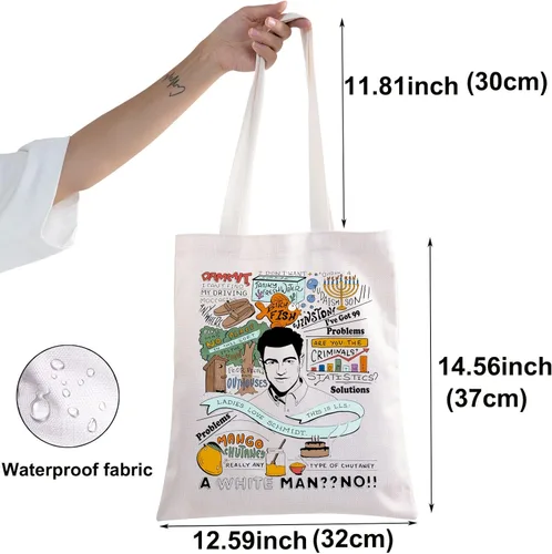 Miniatura 2 de BWWKTOP Schmidt Bolsa de lona Schmidt para fanáticos de Schmidt, regalos inspirados en programas de televisión, bolsa de hombro Schmidt Merchandise