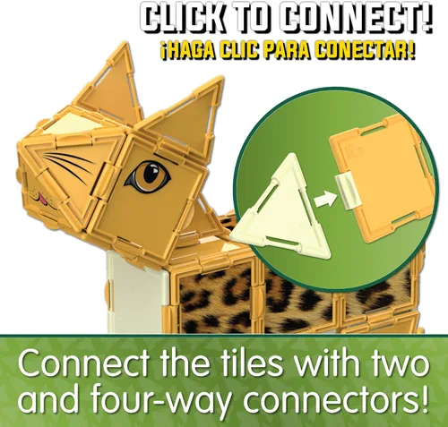 Miniatura 3 de The Learning Journey Techno Tiles - Jungle Cat Proyecto de construcción con más de 100 piezas de construcción Proyectos STEM para niños de 5 a