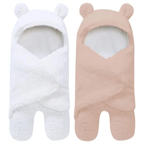 Miniatura 8 de Ease Cubs Paquete de 2 Envolturas de Arrullo de Felpa Sherpa Ultra Cálidas para Bebé - Artículos Esenciales Imprescindibles para Recién Nacidos