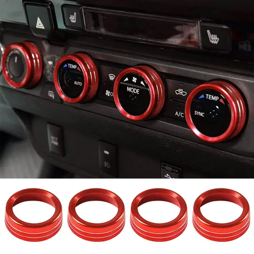 Miniatura 6 de Thor-Ind Cubierta de botón de CD de audio para interruptor de aire acondicionado, compatible con Toyota Tacoma 2016, 2017, 2018, 2019, 2020, 2021