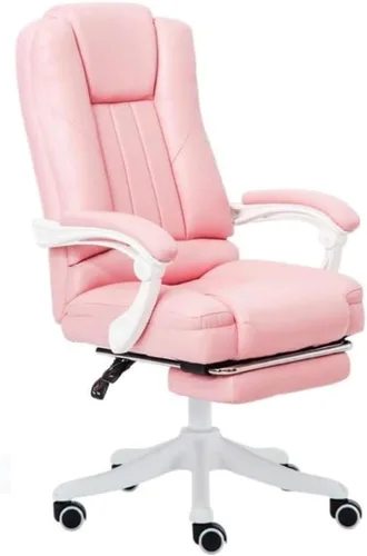 Silla de oficina ejecutiva moderna blanca con respaldo alto, ergonómica y giratoria, cómoda silla de juegos para computadora para sala de estudio,