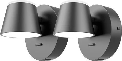 Miniatura 24 de URSOLA Aplique de pared LED con interruptor de encendido/apagado, puerto de carga USB, 110 voltios, lámpara de pared cableada con cable de 350