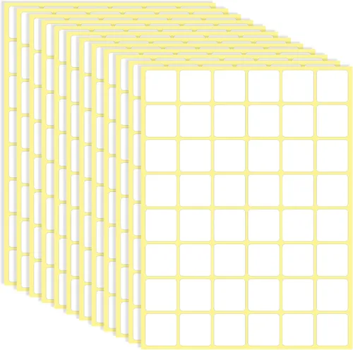 Miniatura 14 de 1260 Piezas de Etiquetas Adhesivas Blancas Mate Pequeñas Etiquetas en Blanco Removibles Etiquetas Adhesivas de Precio para Frascos Cajas Escuela