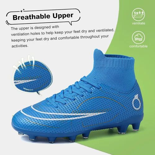 Miniatura 2 de GRESKY Tacos de fútbol para niños, zapatos de fútbol para niñas