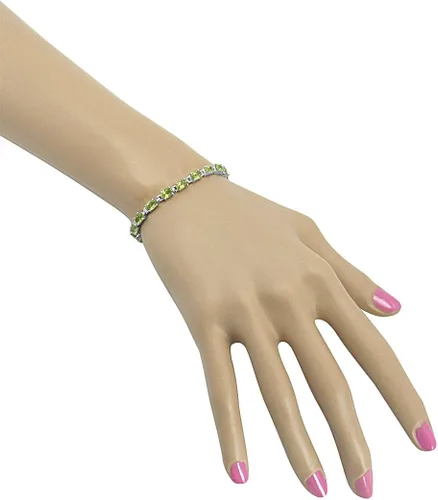 Miniatura 5 de Amanda Rose Collection Pulsera de tenis con piedras preciosas en plata de ley, elige entre amatista, topacio azul o peridoto Pulseras de regalo
