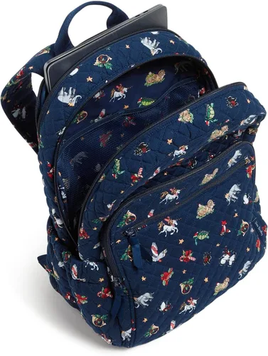 Miniatura 2 de Vera Bradley Mochila Campus de algodón para mujer Motivos de globo de nieve - Algodón reciclado