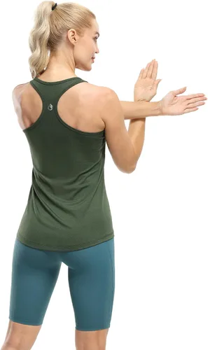 Miniatura 3 de Icyzone Camiseta deportiva con espalda cruzada, sin mangas, para mujer, paquete de 3