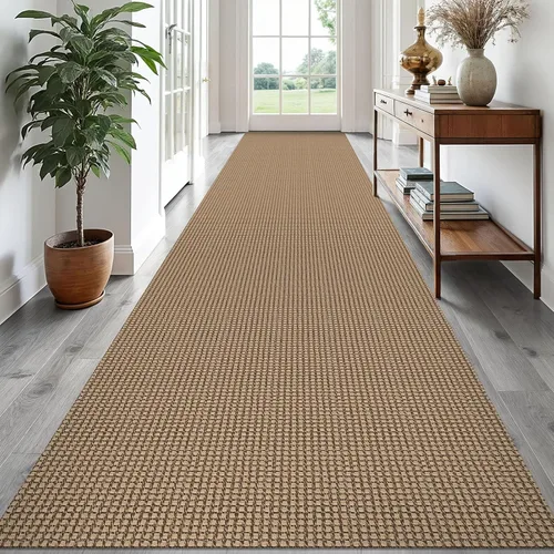Miniatura 156 de EARTHALL Alfombra de pasillo 3x14 pies, alfombras lavables extra largas para pasillos, tejidas, antideslizante, alfombra trenzada para entrada