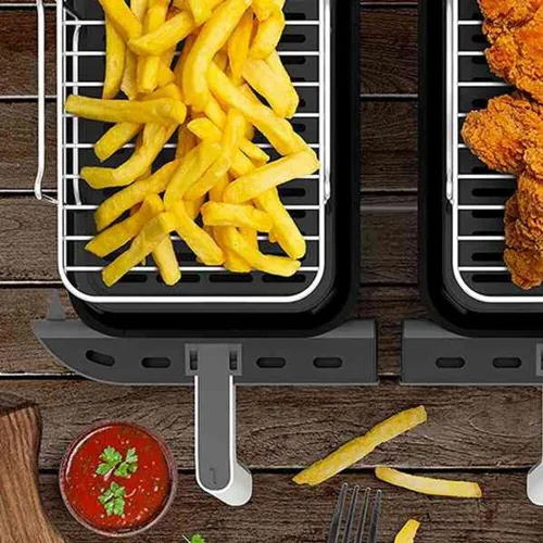 Miniatura 5 de Estante para freidora de aire para freidora de aire de doble cesta, accesorios para freidora de aire compatibles con Ninja Foodi DZ201/401