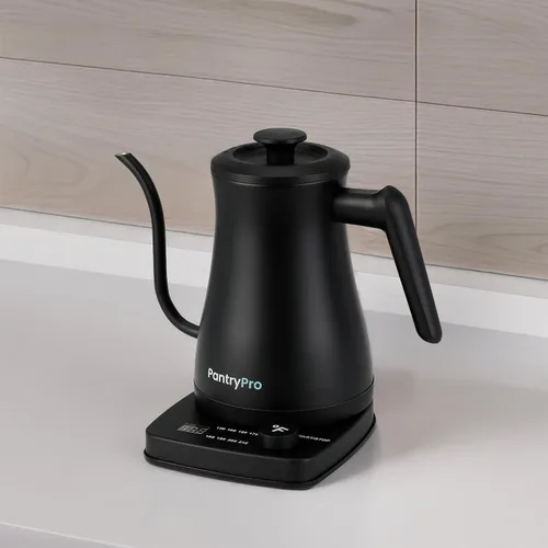 Miniatura 5 de Hervidor Eléctrico de 1.0 L de 1500 W con Pico de Ganso - Interior de Acero Inoxidable - Ebullición Rápida - Apagado Automático, Protección Contra