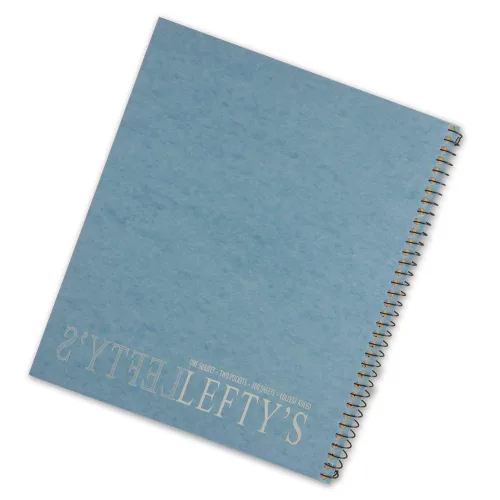 Miniatura 4 de Cuaderno de rayas universitarias para zurdos impreso con "zurdo" en la cubierta, juego de 5, colores surtidos