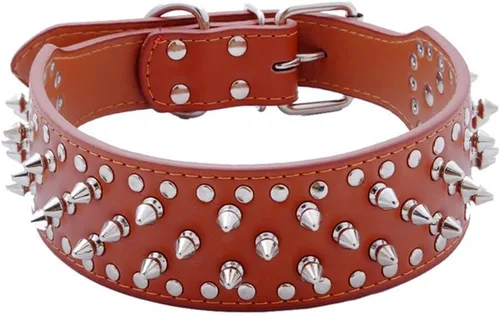 Miniatura 12 de Collar de perro con tachuelas, collar de perro de cuero con pinchos de 2 pulgadas para perros medianos y grandes Pit Bull Mastiff Bully Boxer
