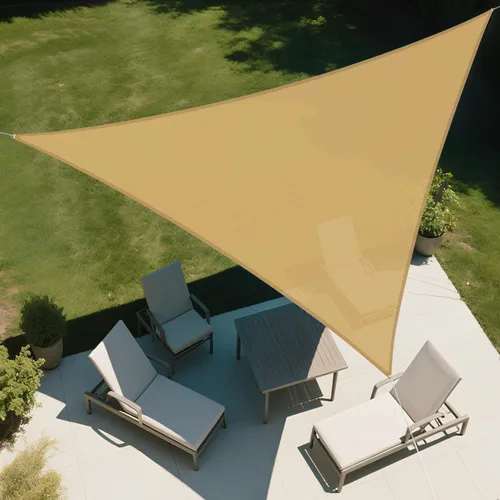 Miniatura 18 de SunnyRoyal Toldo parasol triangular de 8 x 8 x 8 pies con bloqueo UV, para patio, jardín, piscina (turquesa)