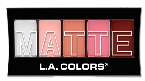 Miniatura 2 de L.A. COLORS Paleta de sombra de ojos mate de 5 colores, Rosa Chiffon CEM476