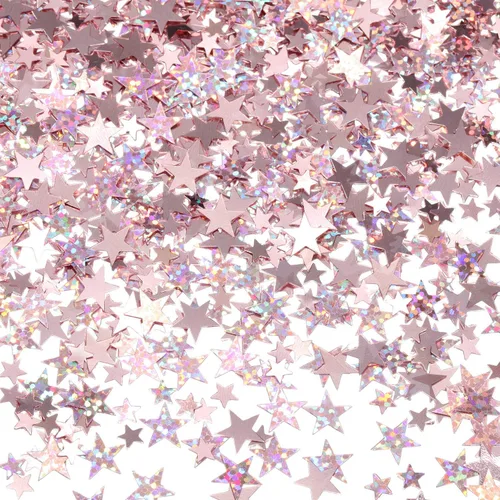 Miniatura 15 de Hestya Confeti de 60 g de estrella con purpurina, confeti de mesa de papel metálico para Navidad, fiesta, boda, festival, decoraciones