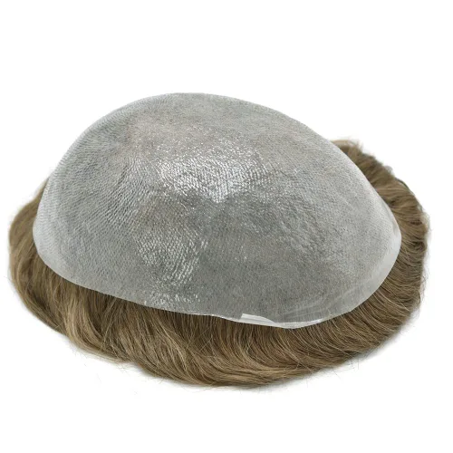 Miniatura 30 de Toupee for Men Human Hair Pieces Ultra Thin Skin Mens Toupee Hair Replacement System Mens Hair Units for Men