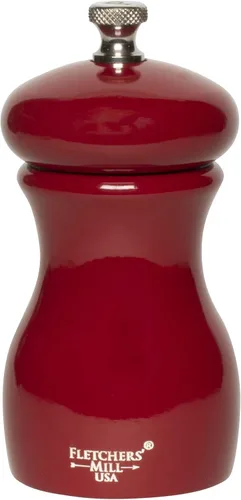 Miniatura 27 de Fletchers' Mill - Colección Marsala de molinillo de pimienta, cereza, 4 pulgadas, grosor ajustable fino a grueso, fabricado en Estados Unidos Negro