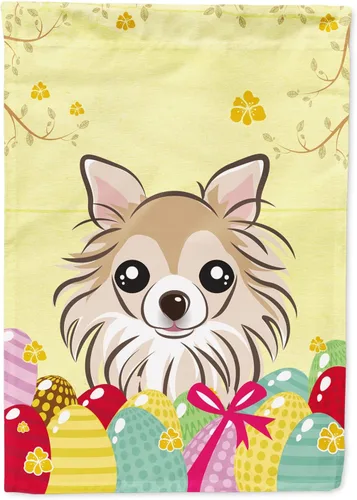 Miniatura 116 de Caroline's Treasures BB1920CHF - Bandera de caza de huevos de Pascua con diseño de bulldog francés, para casa, gran porche, para colgar en la pared