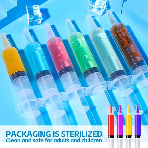 Miniatura 2 de Paquete de 60 jeringas de gelatina – Jeringa de plástico de 1.0 fl oz/1 oz con tapa de punta para líquido sin BPA, capacidad reutilizable Jelly Shot