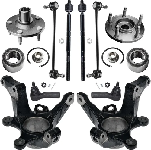 Miniatura 29 de Detroit Axle - Conjunto de manguetas de dirección delanteras de 2 piezas para Hyundai Accent 06-11, 2 manguetas de dirección y conjunto de buje