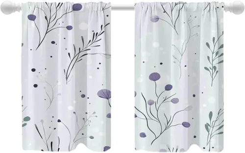 Miniatura 83 de Shrahala Abstract Pattern Geometric Blackout Window Curtains, Concentric Squares Thermal Insulated Curtains Grommet Long Drapes for Bedroom,Living