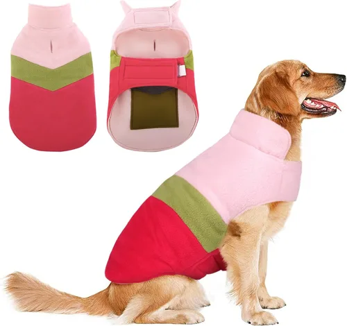 Miniatura 22 de ASENKU - Abrigo de invierno para perros, diseño a cuadros reversible, impermeable, para climas fríos, para perros pequeños, medianos y grandes Rojo
