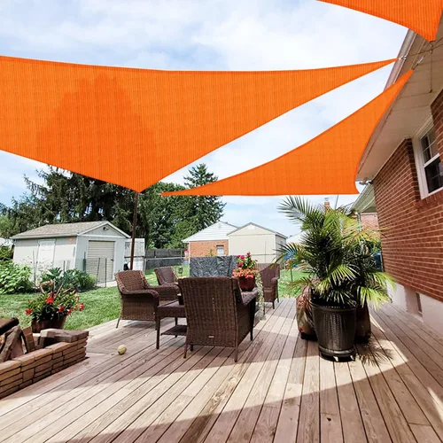 Miniatura 9 de Patio Paradise - Toldo parasol triangular de 12 x 12 x 12 pies, para sombra de tela con bloqueo de luz solar, cubierta de pérgola Patio de Turquesa