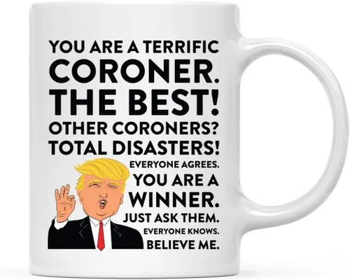 Miniatura 14 de Andaz Press Round 11 oz taza de té de cerámica para café divertido presidente Donald Trump regalo de Navidad, You are a Terrific Aquatic Biologist