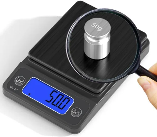 Miniatura 5 de Báscula digital de bolsillo de 3.53 oz 0.00 oz de alta precisión con bandeja, báscula portátil de mini gramos para café, especias, moneda de oro, 5