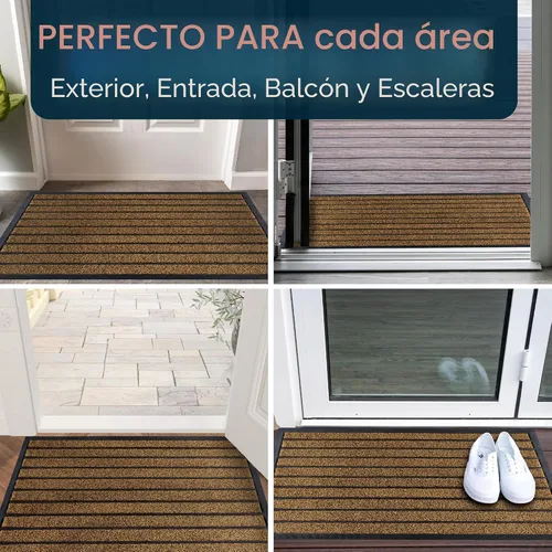 Miniatura 9 de ubdyo Alfombra Extra Duradera para Puerta - Alfombras de Bienvenida para Exterior Antideslizante - Alfombra Antideslizante para Entrada Marrón