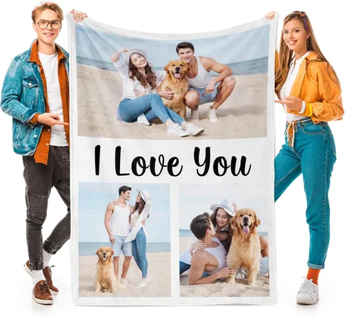 Miniatura 15 de inkArts Mantas personalizadas con fotos para la familia, manta de fotos personalizada, mantas personalizadas con fotos como regalos para Navidad, 8