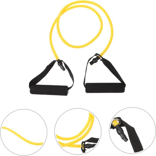 Miniatura 6 de Sosoport Bandas de resistencia con mango, cuerda de tracción elástica, cuerda de tracción, ejercicios de banda elástica, bandas de entrenamiento