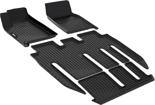 Miniatura 7 de IKON MOTORSPORTS Alfombrillas de suelo de elastómero termoplástico 3D, compatibles con los asientos Tesla Model X 2022-2025 2022-2025