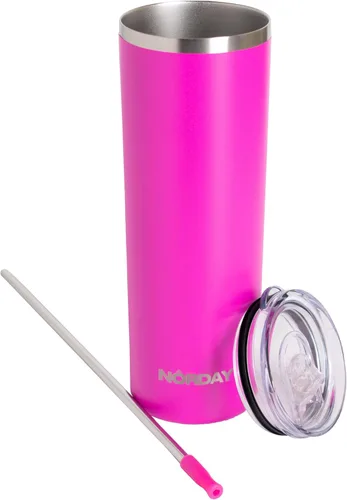 Miniatura 11 de NORDAY Vaso con tapa y popote – Flaco de 22 oz – Amarillo Vaso aislado – Vaso aislado – Vaso de acero inoxidable – Vaso de café de doble pared