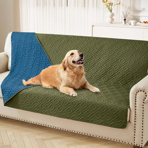 Miniatura 47 de hyha Manta impermeable para perro, manta suave para cama de perro, manta para mascotas, funda de sofá impermeable lavable para perros, fundas Gris