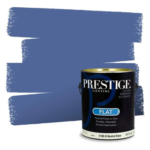 Miniatura 92 de Pintura Exterior + imprimación PRESTIGE, todo-en-uno, 1 galón, acabado mate, color comparable al Valspar* Royal Gray* VS151-Gris real