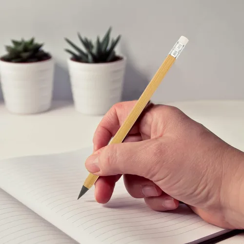 Miniatura 9 de Tofficu Forever Pencil - Lápiz creativo, 6 lápices de bambú borrables, lápiz de madera eterno, lápiz eterno, lápices sin tinta para escribir
