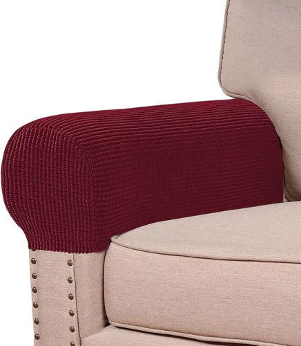 Miniatura 25 de Turquoize Fundas elásticas para reposabrazos para sillas y sofás, fundas para reposabrazos de sofá de elastano y jacquard, protector de muebles