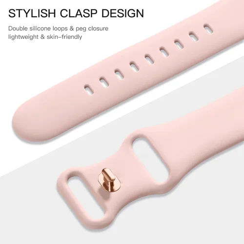Miniatura 2 de Maledan Paquete de 6 correas compatibles con Apple Watch de 38mm 40mm 41mm 42mm 44mm 45mm 46mm 49mm, mujeres y hombres, correa deportiva de silicona