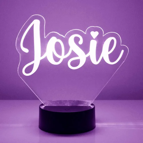 Lámpara de luz nocturna LED con nombre personalizado con control remoto, texto personalizado, pantalla acrílica con 16 colores y 4 modos, batería o