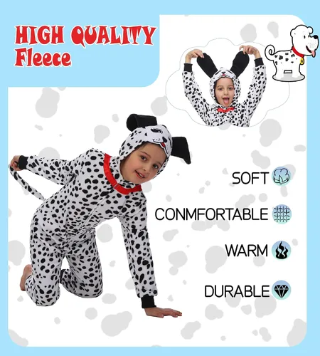 Miniatura 42 de Wizland Disfraz de animal para niños, leopardo, vaca, mono, reno, gato negro, dálmata, muñeco de nieve, mono de Papá Noel