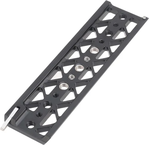 Miniatura 2 de FocusFoto Placa de puente de cola de milano de 8 pulgadas, placa base de trípode inferior, soporte de placa base ligera para Tilta Standard Camera