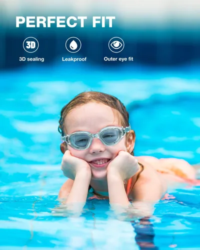 Miniatura 3 de ZIONOR Gafas de Natación para Niños, G1MINI SE Gafas de Natación Antivaho para Niño Niña 6-14 A3 (Lente azul transparente - Allclear)