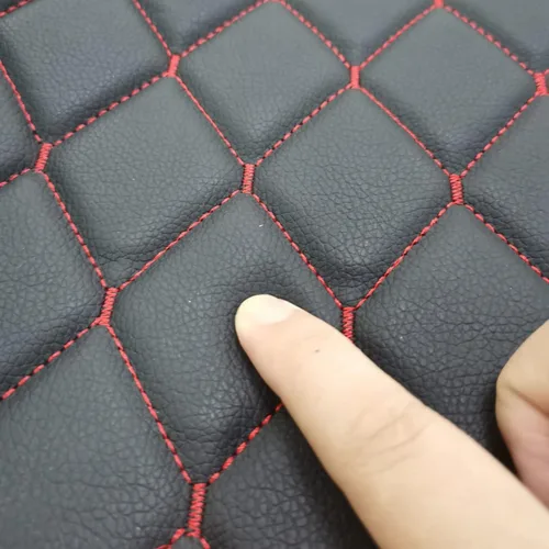 Miniatura 6 de Tela de espuma acolchada de vinilo, hilo de varios patrones, material de piel sintética, tapicería para muebles, cabeceros de muebles, tela
