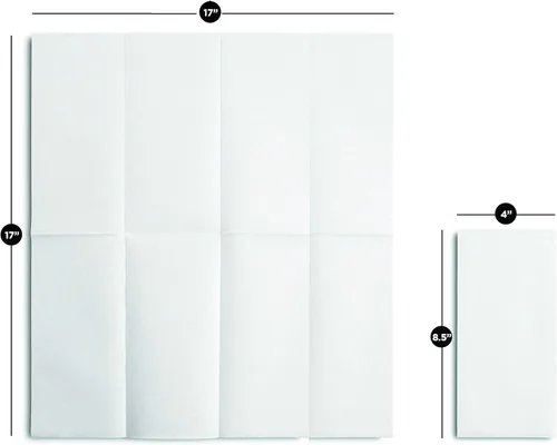 Miniatura 8 de Paquete de 100 servilletas BloominGoods de lino (17 x 17 pulgadas), papel desechable similar a una tela, toallas de invitados suaves y absorbentes