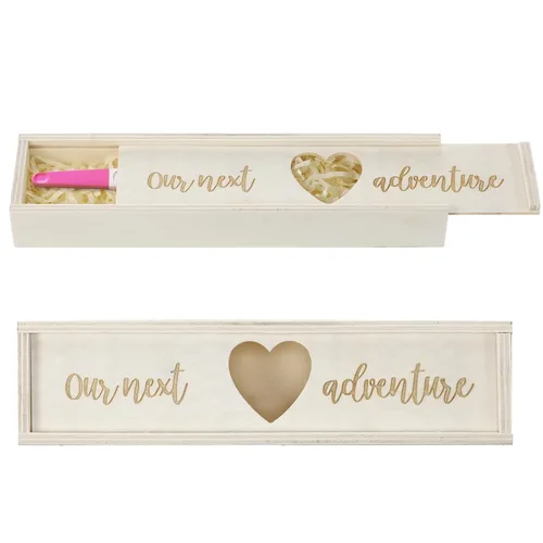 Miniatura 8 de Barydat Caja de regalo de prueba de embarazo, caja de recuerdo, anuncio de embarazo para esposo, anuncios de revelación de bebés de madera, ideas