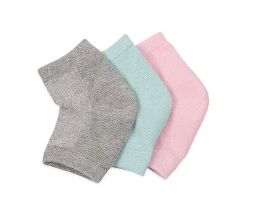 Miniatura 5 de Snadulor - 3 pares de calcetines hidratantes para talón de gel para tacones secos y agrietados, calcetines de gel de spa, calcetines de punta Blanco
