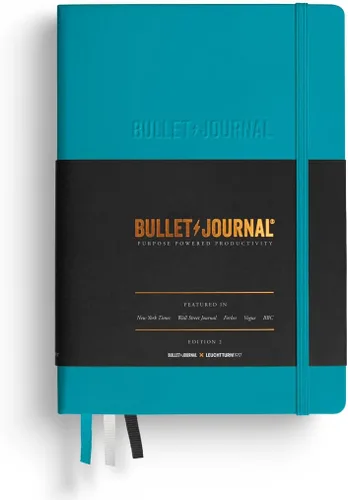 Miniatura 22 de LEUCHTTURM1917 The Official Bullet Journal Edition 2 - Cuaderno construido para BuJo, tamaño mediano A5 204 páginas de papel de 4.23 oz/m², con guía