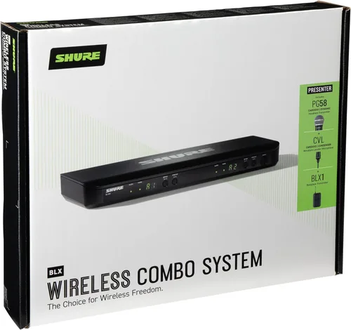 Miniatura 2 de Shure BLX1288/CVL Sistema de Micrófono Inalámbrico - Vida de Batería de 14 Horas, Alcance de 300 Pies, UHF Incluye Micrófonos de Mano y de Solapa